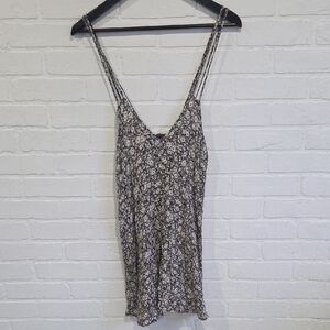 Brandy Melville Floral Mini Dress in Black and White